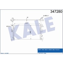 Kale Radyatör Ford Focus Iıı- C Max (11+) 1.6tı Vct / 1.6 Zetec Efı (Nac) (1 Ad )