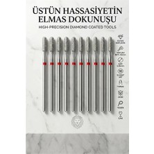 Luord - Store Mey Ithalat® 10'lu Elmas Freze Ucu Seti - Protez Tırnak Kalıcı Oje Manikür ve Hobi Tesbih 882/031R 723099