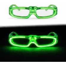 Luord - Store Mey Ithalat® Yeşil LED Işıklı Parti Gözlüğü 3 Modlu – Glow &amp; Gece Eğlence Gözlüğü
