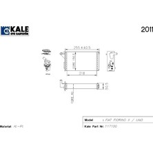 Kale Kalorifer Radyatörü Fıat Uno Musluklu 2 Sıra Al+Pl Sistem (1 Ad )