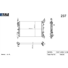Kale Radyatör Fıat Lınea 1.4 Mpı 2 Sıra Al+Pl Sistem (Benzinli) (1 Ad )
