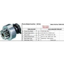 Form Metal Marş Dişlisi 10 Diş 6 Kanal Mako Tipi Ford 2600 Cargo Bmc TM140 Dodge As 250 900 Yç.fr. Ds=10 Dkç=39,5 Boy=78 Ks=6 Bdç=14,3 Gç=60 (1 Ad )