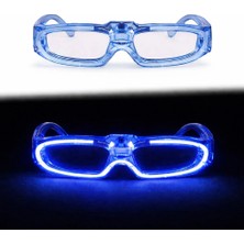 Luord - Store Mey Ithalat® Mavi LED Işıklı Parti Gözlüğü 3 Modlu – Glow &amp; Gece Eğlence Gözlüğü