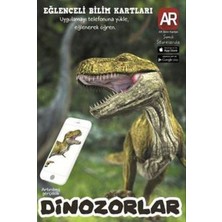 Ar Destekli Eğlenceli Bilim Kartları | 3D Canlanan Dinozorlar 10'lu Kart Seti