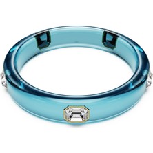Swarovski Dulcis Bangle Bileklik Octagon Kesim Mavi Altin Rengi Kaplama M M