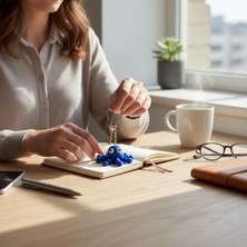 Major Hobi Hareketli Eklemli Ahtapot Anahtarlık - Stres Giderici Figür ve Aksesuar - Mavi
