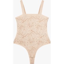 Koton Kare Yaka Askılı Dantelli Bodysuit