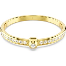 Swarovski Numina Bileklik Round Cut Beyaz Altin Rengi Kaplama S