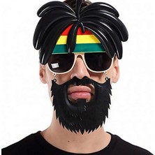 Zero Land Cosmotex Rasta Peruklu Rasta Sakallı Bob Marley Bıyıklı Parti Gözlüğü 27X18 cm