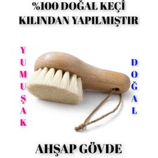 Bi Dünya Fırça %100DOĞAL Keçi Kılı Yüz Temizleme Fırçası (Islak Kullanıma Uygun)