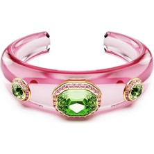 Swarovski Dulcis Kelepçe Bileklik Karişik Kesim Çok Renkli Altin Rengi Kaplama S