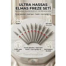 Luord - Store Mey Ithalat® 10'lu Ultra Hassas Elmas Freze Ucu - Kuru Manikür, Tırnak, Hobi, Gravür Seti 243LX/021R 723100