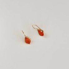 Vesce Atelier Sage Aura Doğal Taş Küpe Oranj