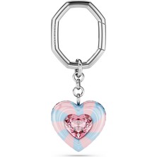 Swarovski Dulcis Anahtarlik Kalp Kesim Kalp Çok Renkli Rodyum Kaplama