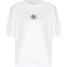 Krtlyvs Beşiktaş Jk Black Eagles Socıety Logo Kadın T-Shırt