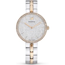 Swarovski Cosmopolitan Saat Metal Bileklik Beyaz Pembe Altin Rengi Kaplama
