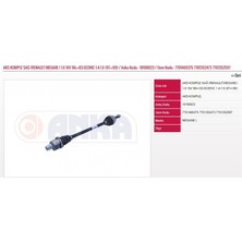 Anka Aks Komple Sağ 1.4-1.6-1.9-2.0  96=>  Renault Megane I (1 Ad )