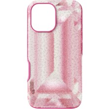 Swarovski High Akilli Telefon Kilifi Kristal Baski Motif Iphone® 16 Pembe