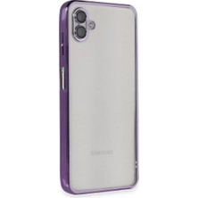 Renas Store Newface Galaxy A04 Kılıf Lensli Silikon - Mor