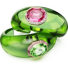 Swarovski Dulcis Kelepçe Bileklik Set (2) Sekizgen Kesim Pavé Çok Renkli Sari Altin Rengi Kaplama L