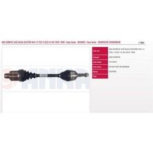 Anka Aks Komple Sağ Dacıa Duster 4×4 2012- 1.2tce 1.5dcı 1.6 16V (1 Ad )