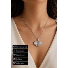 Herşey Nota Inci Kabuk Kadın Kolye Paslanmaz Çelik Parlak Şık Hediye Takı