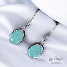 KURTAY JEWELLERY Firuze Taşlı Gümüş Küpe