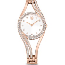 Swarovski Hyperbola Halka Bileklik Saat Isviçre Üretimi Rose Altin Tonu Pembe Altin Rengi Yüzey