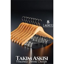 Renas Store Turk Takım Askısı Ceket Etek Pantolon Kıskaçlı 8 Adet Vincentis Devoto