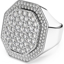Swarovski Dextera Yüzük Octagon Shape Beyaz Rodyum Kaplama 52