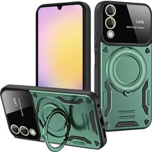 Renas Store Newface Galaxy S25 Edge Kılıf Joy Lens Standlı Kapak - Koyu Yeşil