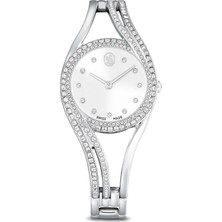 Swarovski Hyperbola Halka Bileklik Saat Isviçre Üretimi Gümüş Rengi Paslanmaz Çelik