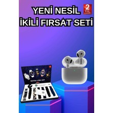 Renas Store 3.nesil Tws Bluetooth Kulaklık Bluetooth Bağlantılı Akıllı Saat Amoled Ekran Plastik Hasır Kordon