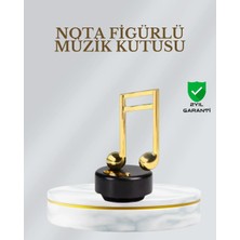 Renas Store Dönen Nota Figürlü Müzik Box Işıltılı Dekoratif Tasarım