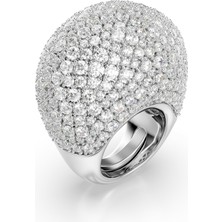 Swarovski Sublima Kokteyl Yüzüğü Büyük Beyaz Rodyum Kaplama