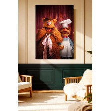 Mushen Studio Fozzie Bear Swedish Chef Muppets Kanvas Tablo Duvar Dekoru Sanat Eseri Çerçevesiz Ev Ofis