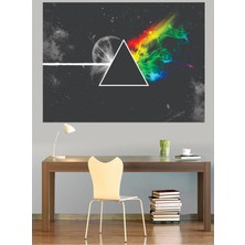 Mushen Studio Pink Floyd Dark Side Of The Moon Prizma Kanvas Tablo Duvar Dekoru Sanat Eseri Çerçevesiz Ev Ofis