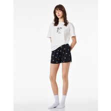 Koton Pamuklu Baskılı Kısa Kollu Tişört ve Şortlu Pijama Takımı