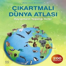 Renas Store Çıkartmalı Dünya Atlası / Hayvanların Yaşadığı Yerler