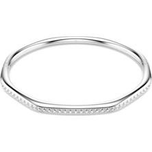 Swarovski Dextera Bangle Bileklik Sekizgen Round Cut Beyaz Rodyum Kaplama S S