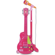 Renas Store Elektronik Ayaklı Mikrofonlu Pembe Gitar