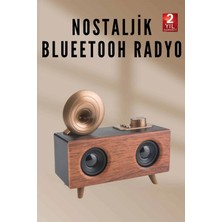 Renas Store Nostaljik Radyo Bluetooth Bağlantılı Şarjlı Yüksek Ses Kaliteli