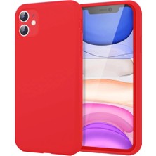 Iphone 11 Kılıf First Silikon - Kırmızı