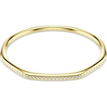 Swarovski Dextera Bangle Bileklik Sekizgen Round Cut Beyaz Sari Altin Rengi Kaplama S S
