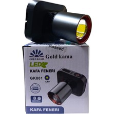 Gold Kama GK-801 Profesyonel Kafa Lambası | 50W – 5000 Lümen – 5200 Mah – Zoomlu – Type-C Şarjlı