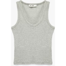Koton Kaşkorse Modal Karışımlı V Yaka Kolsuz Slim Fit Atlet