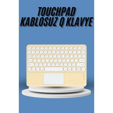Renas Store Touchpad Tüm Cihazlara Uyumlu Bluetooth Klavye Touchpad Slim Kablosuz Wifi Q Klavye