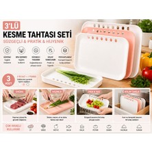 A&B 3’lü Süzgeçli Kesme Tahtası Seti