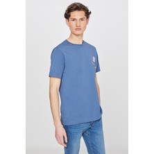 Lee %100 Pamuk Regular Fit Normal Kesim Bisiklet Yaka Logo Detaylı Tişört