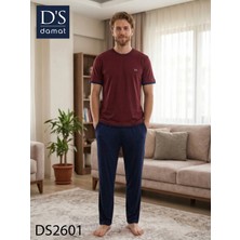 D'S Damat Ds Damat Spring Kısa Kol Pijama Takımı Bordo
